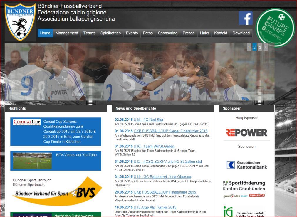 BFV/Südostschweiz und FCO - Info Plattform... Bündner Fussballverband-Homepage www.bfv.