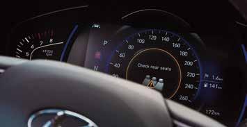 Umfangreiche Sicherheitsfeatures. Eine Vielzahl intelligenter Assistenten sorgt im neuen Hyundai Santa Fe für mehr Sicherheit beim Fahren.