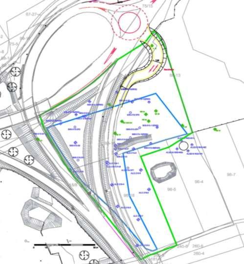 Standortbeschreibung Lageplan mit Bodenaufschlüssen räumliche