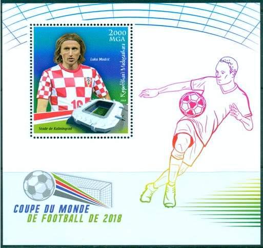 Luka Modrić hatte es auf Madagaskar schon vor der WM auf eine Briefmarke geschafft.