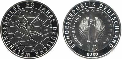 ..prfr 12,- 3076 563 10 EURO 2011 D (Silber)...PP Orig.