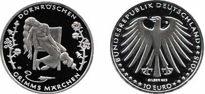 16,- Otto von Bismarck 3127 596 KN 10 EURO 2015 A (K/N).