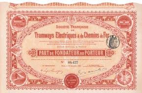 1896 in Paris gegründete Gesellschaft bezweckte ursprünglich die Fabrikation elektrischer Apparate für einen schweizerichen Elektrotrust.