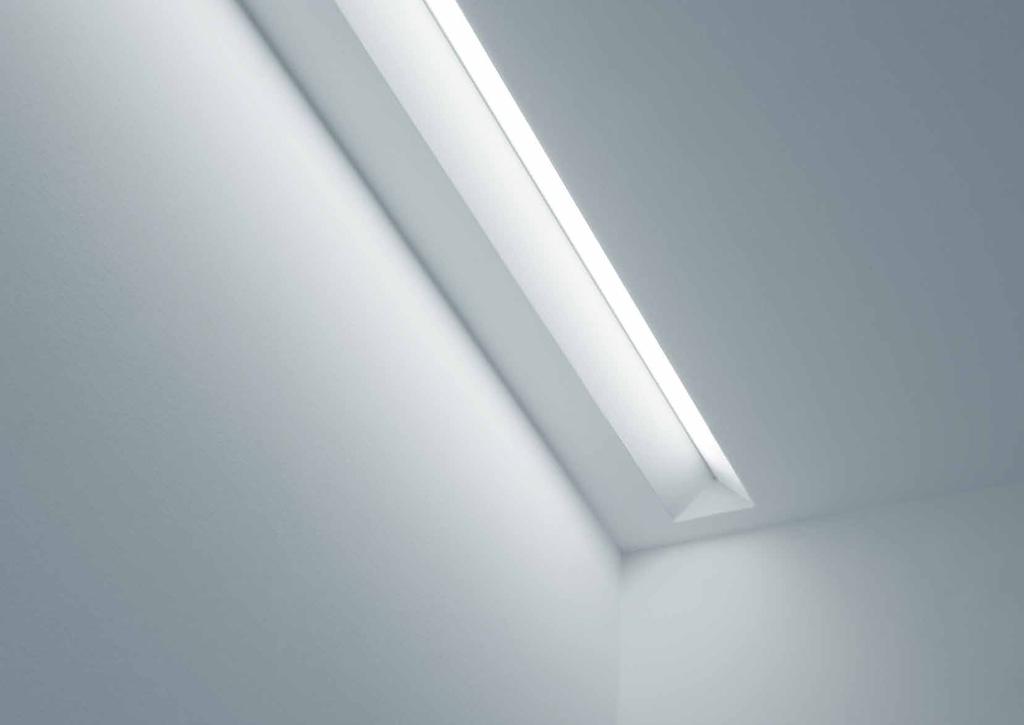 Mit dem Einbausystem TZ-100 TZ-101 können interessante Effekte durch die blendfreie, indirekte Beleuchtung von Wänden, Decken und Böden erzielt werden.
