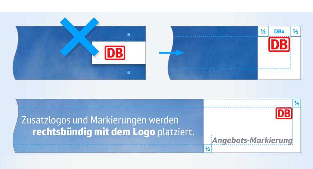 Extreme Querformate Wenn die Logobox bei extremen Querformaten aus Platzgründen nicht eingesetzt werden kann, wird das Logo im vertikalen Logostreifen am rechten Formatrand platziert.