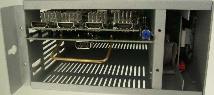 1 Beschreibung Das SPM-H4TCT setzt vier HDMI- Signale in zwei DVB-C oder DVB-T Ausgangskanäle um.