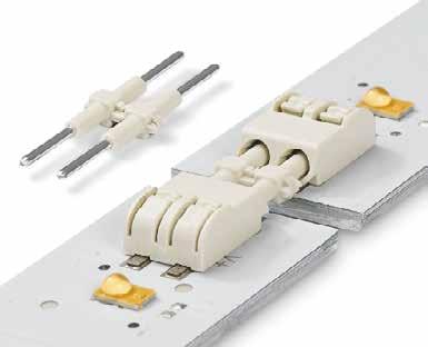 74 Band 2 Verbindungselemente für SMD-Leiterplattenklemmen mit Betätigungsdrückern, 0,75 mm 2, Rastermaß 4 mm Serie 2060 Verbindungselement zum vereinfachten Aneinanderreihen von LED-Platinen