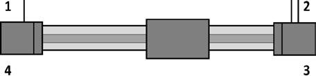 Antriebe > Kolbenstangenlose Zylinder > Luftanschlussvarianten > Variante Luftanschlussvarianten Variante Variante Variante Der Zylinder wird mit drei Luftanschlüssen ausgeliefert.