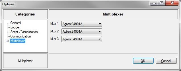 4.4. Multiplexer Optionen Hier kann der Typ der eingebauten Multiplexer eingestellt werden.
