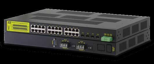 Industrial Ethernet Switches KGS-2461-24-Port managebarer Layer 3 Gigabit Industrie Switch (mit PoE+) Der KGS-2461 ist das neue PoE-Flaggschiff unter den Industrieswitches von KTI.