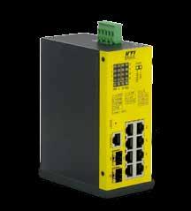NEU KGS-1260-12-Port managebarer L2 Gigabit Industrie Switch Mit dem KGS-1260 präsentiert KTI erstmalig einen Industrieswitch mit vier dualen Glasfaserports (100/1000 Mbit).