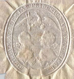 26 Abdruck des großen Siegels der Universität Siegeloblate 5,2 x 4,6 cm 1802 UAE A4/3 Nr.