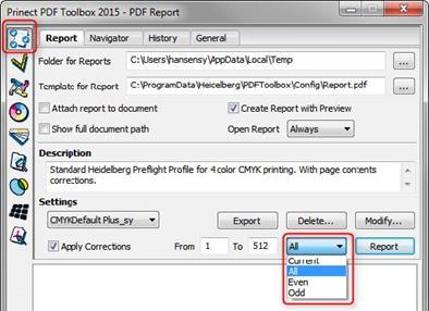 Neue Funktionen für die Faltschachtelproduktion PDF Toolbox - Preflighter/ PDF-Report Prüfung für ausgewählte Seiten Bericht zeigt welche Seiten geprüft wurden Erweiterung der Prüfung