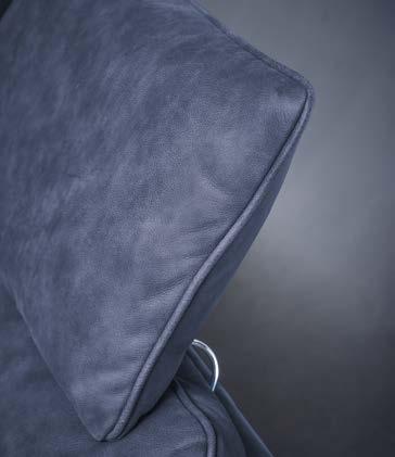 Polsterecke Contur Vieste, Nubukleder in taube, bestehend aus: Longchair mit Armlehne links, Sofa