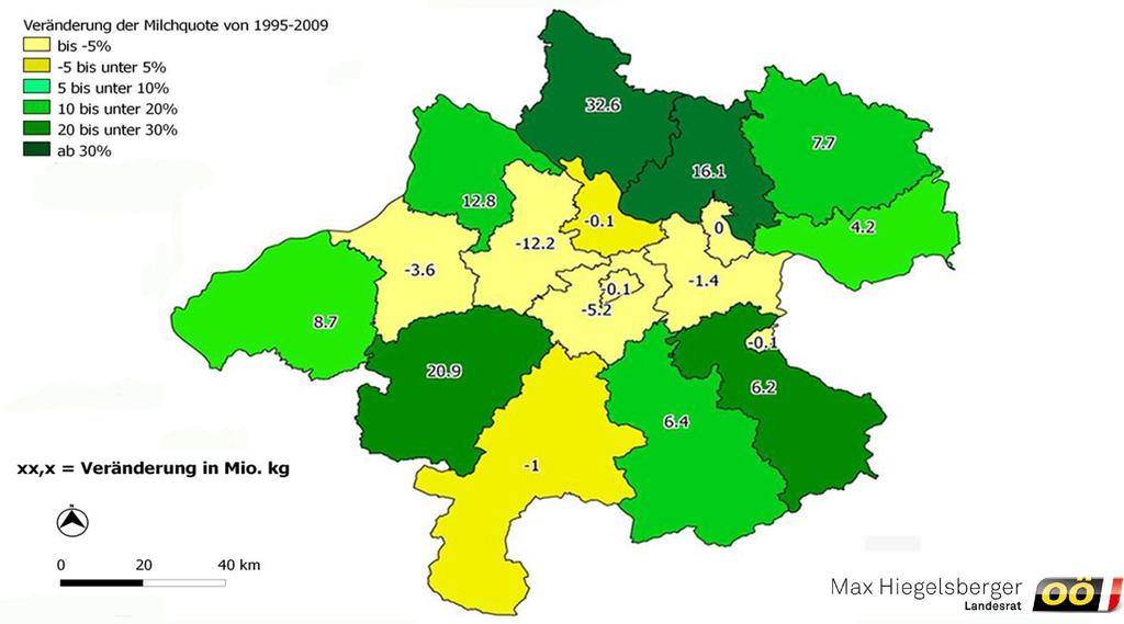 Seit 2010 ist österreichische Milch darüber hinaus zu 100 % gentechnikfrei. Besonders hervorzuheben ist die Milchqualität in Oberösterreich.