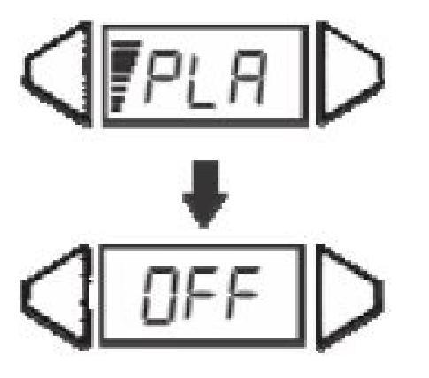 (3-6 Sekunden warten) PLA Modus Level -1 - Stift heizt PLA zu Standby PLA Modus "ON" (Up und