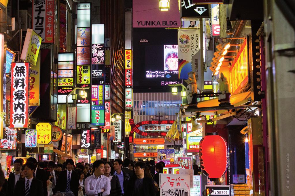 8. East Shinjuku In den unterschiedlichen Vierteln befinden sich heute viele Ausgehlokale und -restaurants.