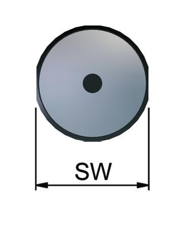 nschlagkappe* L 1 H Gewinde P GW ØD S *: Kunststoff / P: Soft Touch / S: Stahl MESSUNGEN GW ØD () (P) (S) () (P) (S) K L 1 WV-M 0,25 M 14x1 9 82 2,5 4 5 5 5