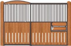 Pferdeboxen Designvarianten im Holzbereich Vorderwände mit Schiebetüren Ohne Querbohle
