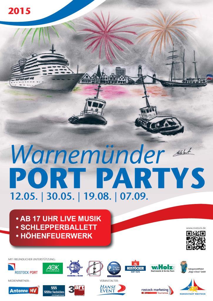 Warnemünder Port Partys 2015 12.05. 30.05. 19.08. 07.09.