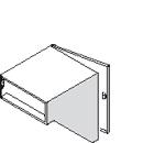 Gehäuse + Entnahmetür aus korrosionsgeschütztem, unbeschichtetem Stahl; Türe auch in RAL beschichtet erhältlich.