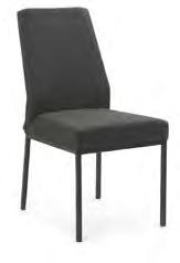 MONTI Stuhl mit niedrigem Rücken und Armlehnen, Holzfuß Eiche schwarz, Bezug