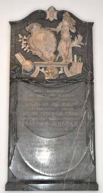 Das Epitaph von Johann I Bernoulli in der Peterskirche Dem Vater des Geistes geweiht.