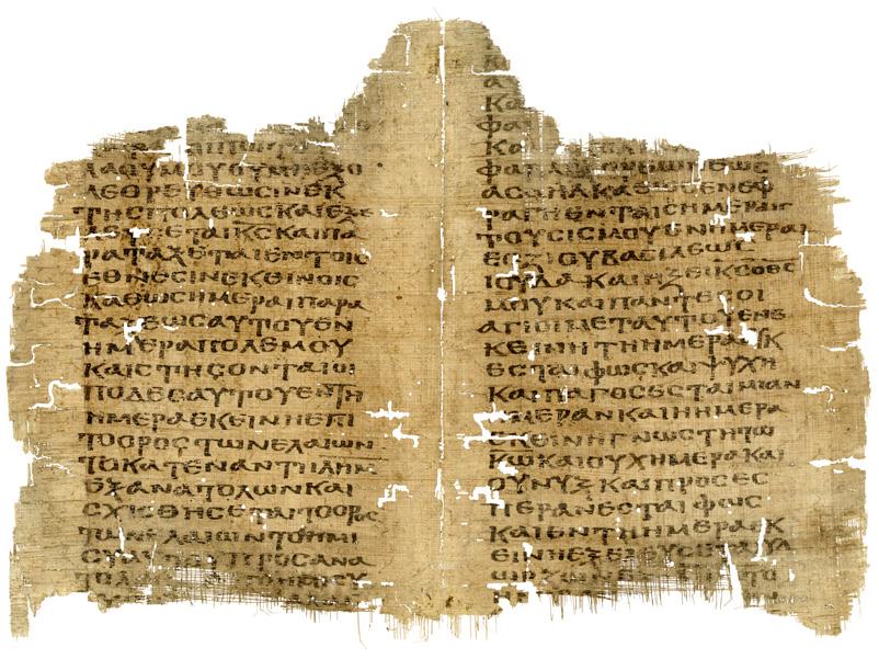 Papyrus-Kodex, der die Septuaginta, das Alte Testament auf