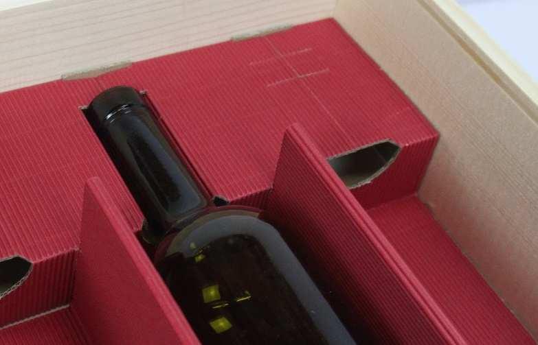 für 3er-Weinkiste Kartoneinlage für 6er (3+3) Weinkiste Kartoneinlage für 6er lang Weinkiste Karton in Holzkiste einlegen Kartoneinlage natur mit