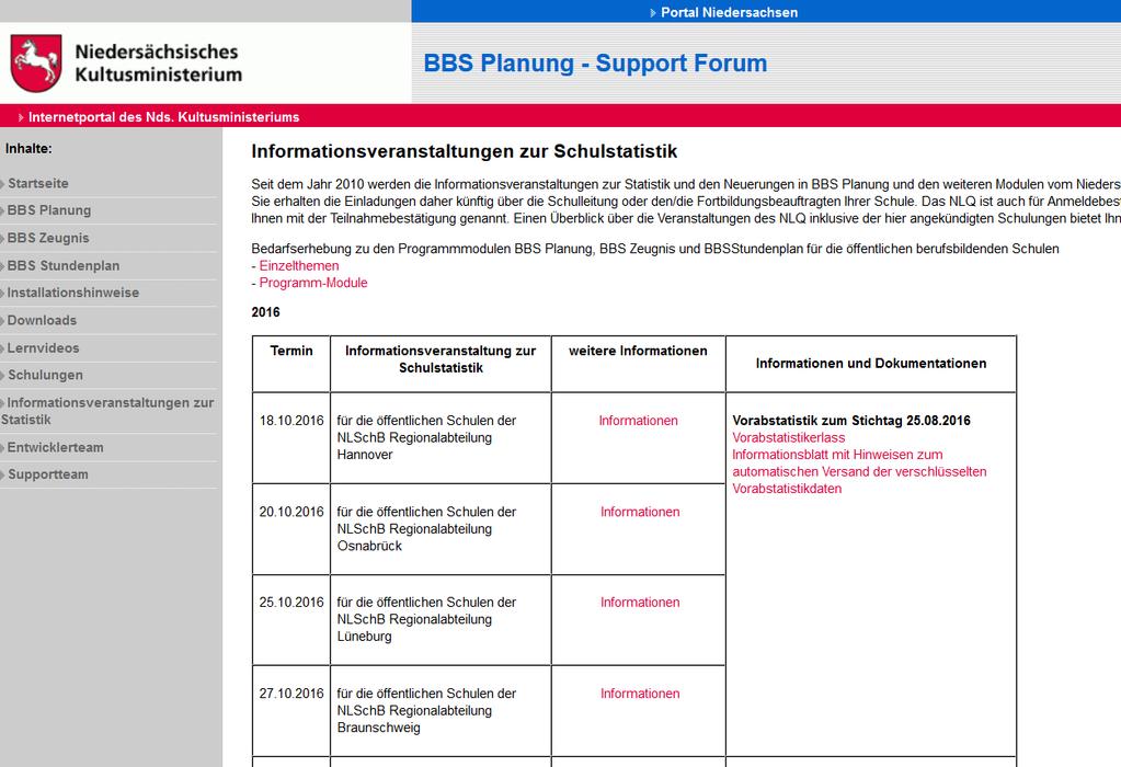 Unterlagen Sie erhalten alle Präsentationen und Unterlagen nach den Veranstaltungen zum Download im BBS Planung Support Forum: