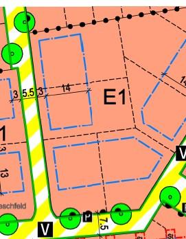 Aufgabe 5 Bei der Absteckung der Grundstücke in einem Neubaugebiet haben Sie unter anderem einen Bebauungsplan als Kartengrundlage dabei.