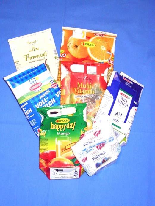 Getränkeverbundkartons Bitte geben Sie nur völlig entleerte und ausgespülte Getränkeverbundkartons zu Hause in BAGs und geben sie diese