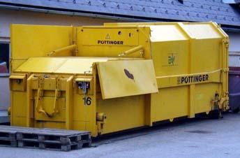 Restabfälle Hausmüll und Sperrige Abfälle werden im ASZ gemeinsam im großen, gelben Presscontainer gesammelt.