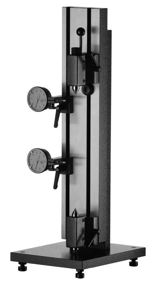Rundlaufprüfgeräte RPV mit vertikaler Gebrauchslage Rundlaufprüfgerät RPV 50-350 + 2 Tasterhalter THL-50 Normalausstattung RPV: 1 Grundplatte mit Ständer; 1 Paar Reitstöcke RPV 50-350 RPV 75-350 P