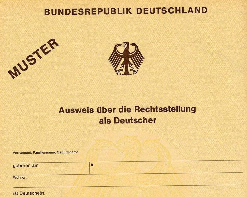- Der Ausweis über die Rechtsstellung als Deutscher geht nach der RuStAG von 1913, wird aber von den Nazi-Mitarbeitern der BRD-Firma nicht ausgestellt!