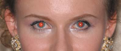 Ohne Verringerung roter Augen Mit Verringerung roter Augen Synchronisation auf den zweiten Verschlussvorhang