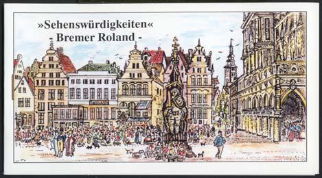 1989 - nlass: Bremer Roland Sehenswürdigkeiten Bremer Roland 2 Bund Marken Nr.