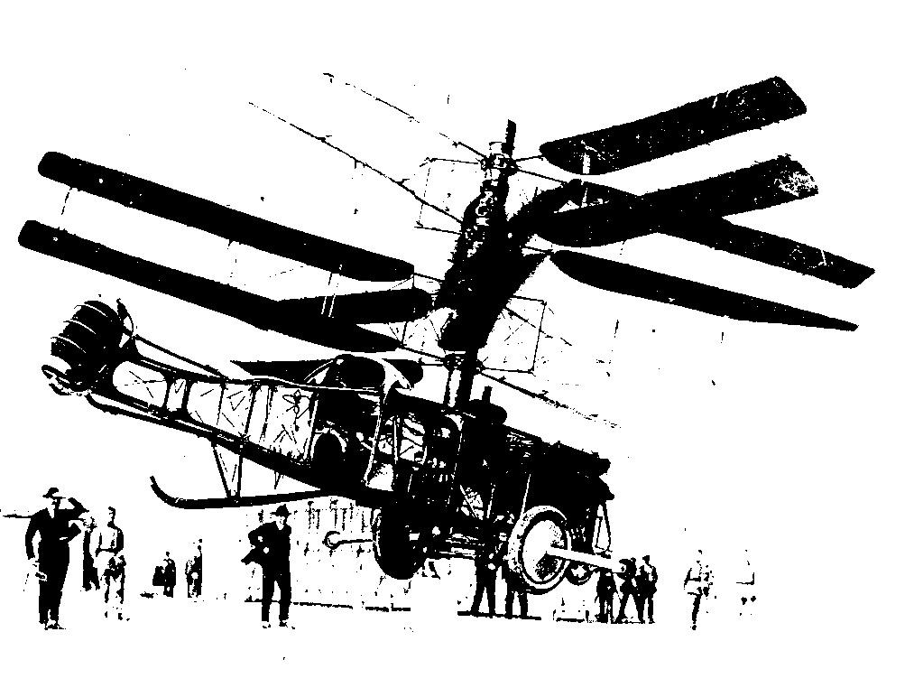 6 1 Evolution des Hubschraubers 1916: Jakob Christian Ellehammer (Dänemark) baute einen Hubschrauber mit koaxialen Rotoren, mit kollektiver und zyklischer Blattverstellung (der Italiener Crocco hatte