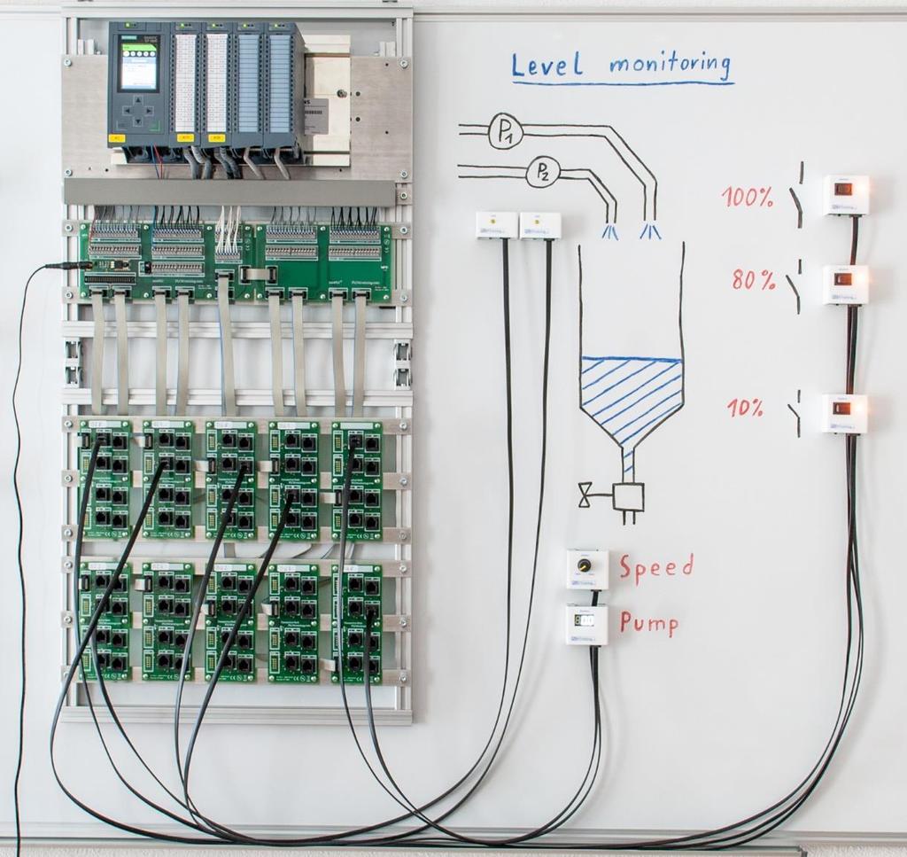Übungsmodell am Whiteboard visualisieren Magnetische Sensoren und Aktoren platzieren Schaltprogramm erstellen,