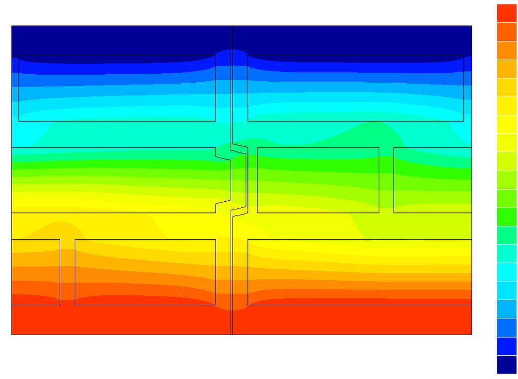 Simulation der WLF Wärmeleitfähigkeitssimulation BISCO Software Geometrie des Ziegelsteins Wärmeleitfähigkeit Ton, Perlit