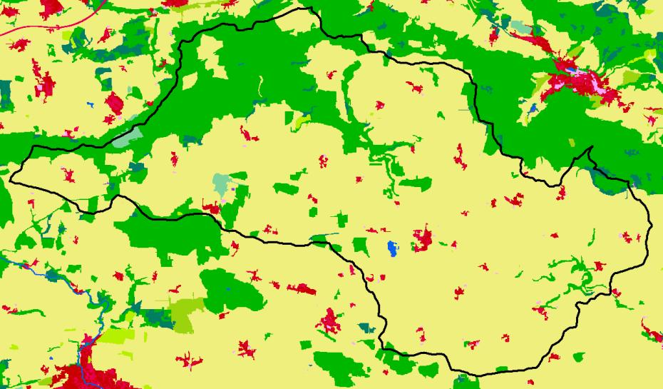 Ausmaskierungen Für Waldflächen, Siedlungen und