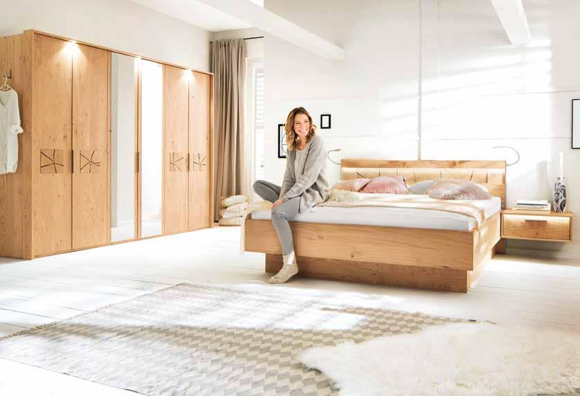 Das moderne Schlafzimmersystem bietet großen Spielraum für eine individuelle Gestaltung vom Bett über