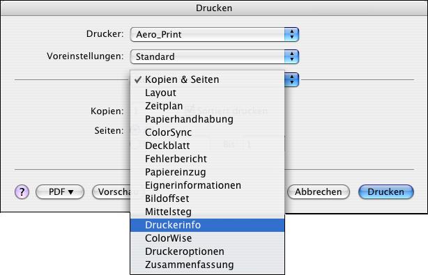 DRUCKEN UNTER MAC OS X 27 BIDIREKTIONALE KOMMUNIKATION AKTIVIEREN 1 Öffnen Sie in der Anwendung das Dokument, das Sie drucken wollen, und wählen Sie