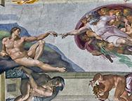 Erschaffung Adams" von Michelangelo Die Engelsburg