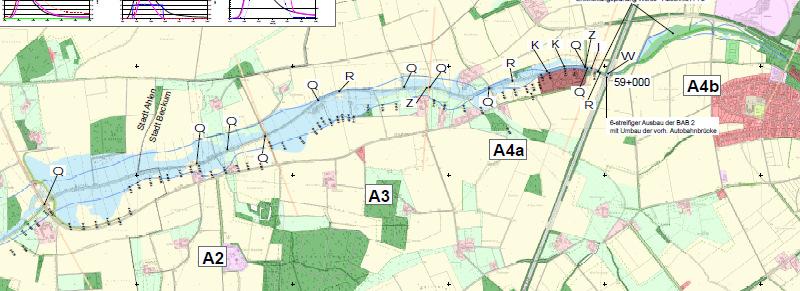 Planung Außenbereich Ahlen Beckum: - Gesamtlänge 7,30 km (A 1 A 4b) -