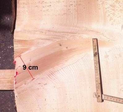 Dachstuhl 78 cm Beispiel eines Sparrens im Querschnitt 80 x 240 mm bei