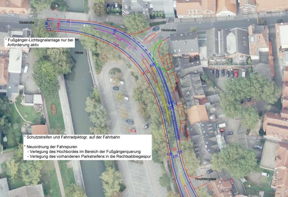 Planausschnitt 13 Legende Fahrbahnrand Bestand Fahrbahnrand