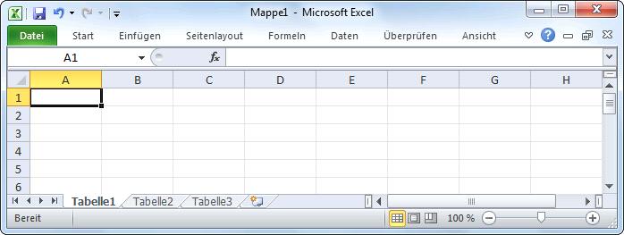 12 3D-Arbeitsblätter Speichern und schließen Sie alle Excel-Dateien, und öffnen Sie eine neue, leere Arbeitsmappe. Am schnellsten geht dies mit der Tastenkombination (Strg)+(N).