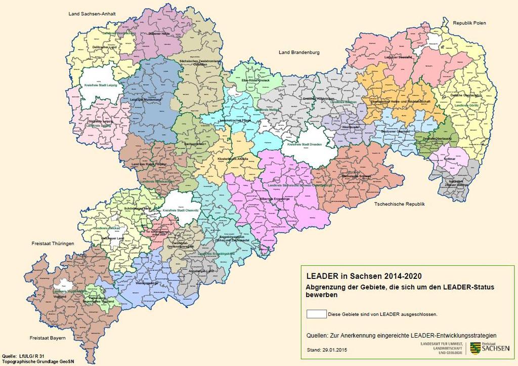 LEADER - Bewerberregionen 2014