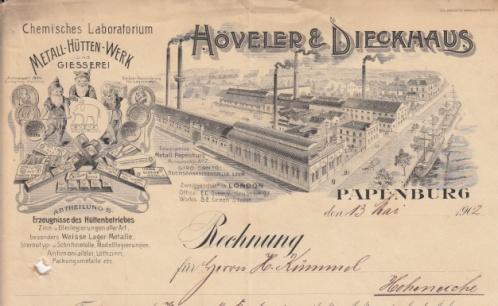 (E017) Los 351 Ausruf: 16 Oranienbaum/Anhalt, 1910: Maerker & Kraft, Tabakfabrik Gegründet 1872. Abb.